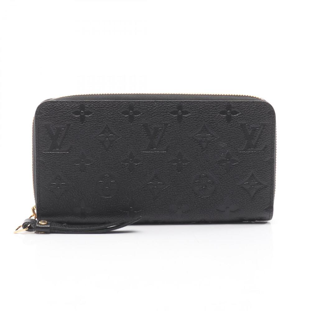 Louis Vuitton Zippy Wallet Round Long Leather Monogram Empreinte Black